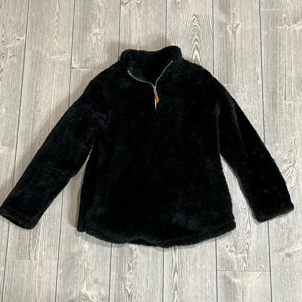 Soft Quarter Zip Fleece, Black, Size Small, - Picture 3 of 9